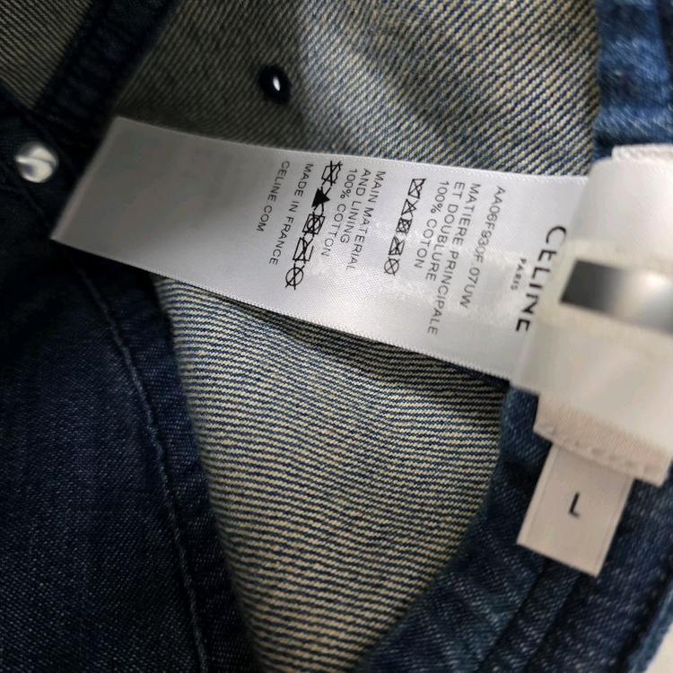 정품 셀린느 트리오페 데님 볼캡--3