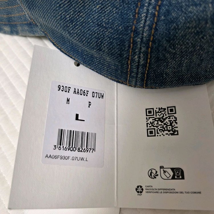 정품 셀린느 트리오페 데님 볼캡--5