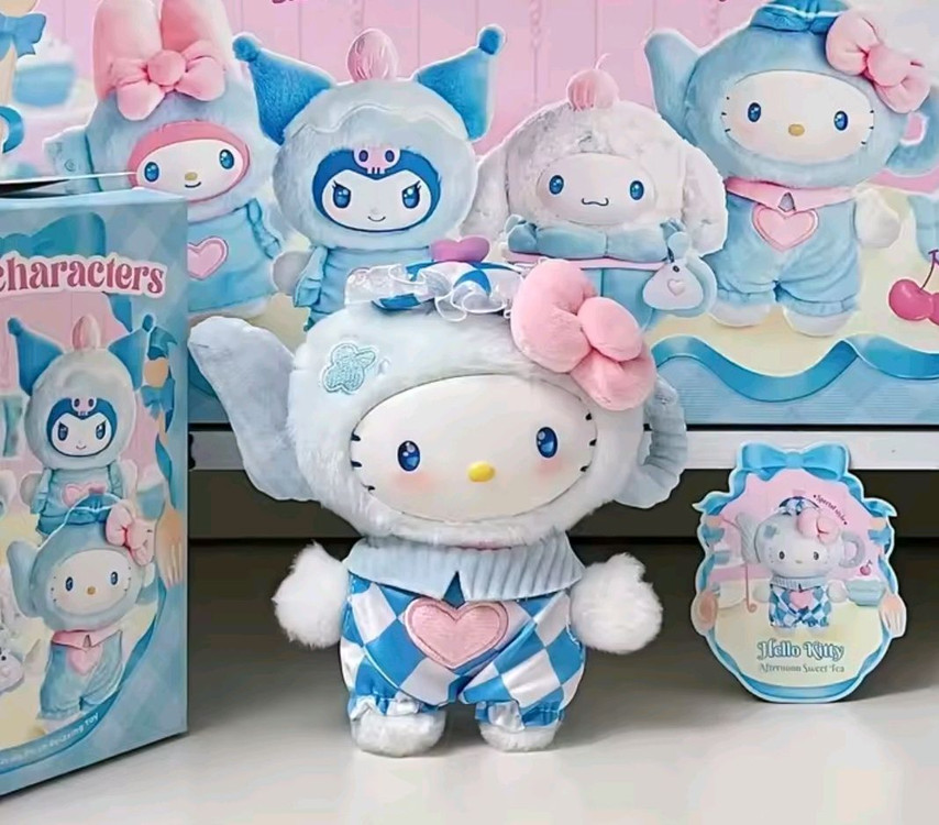 신상) 산리오 블루 플러터 키링 헬로키티 시나모롤 마이멜로디 쿠로미--6