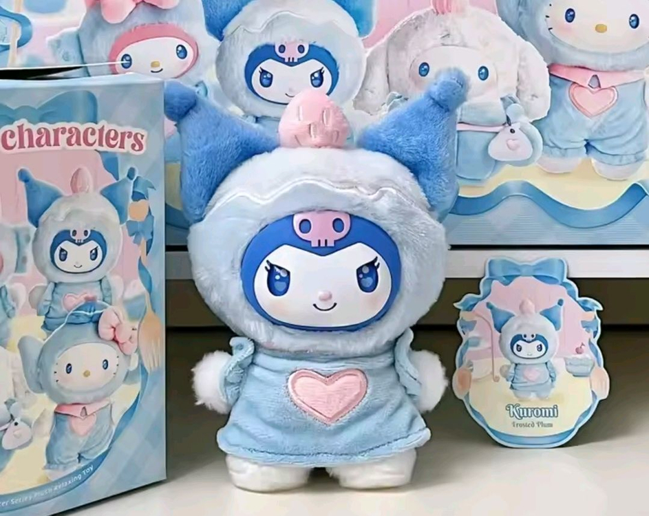 신상) 산리오 블루 플러터 키링 헬로키티 시나모롤 마이멜로디 쿠로미--7