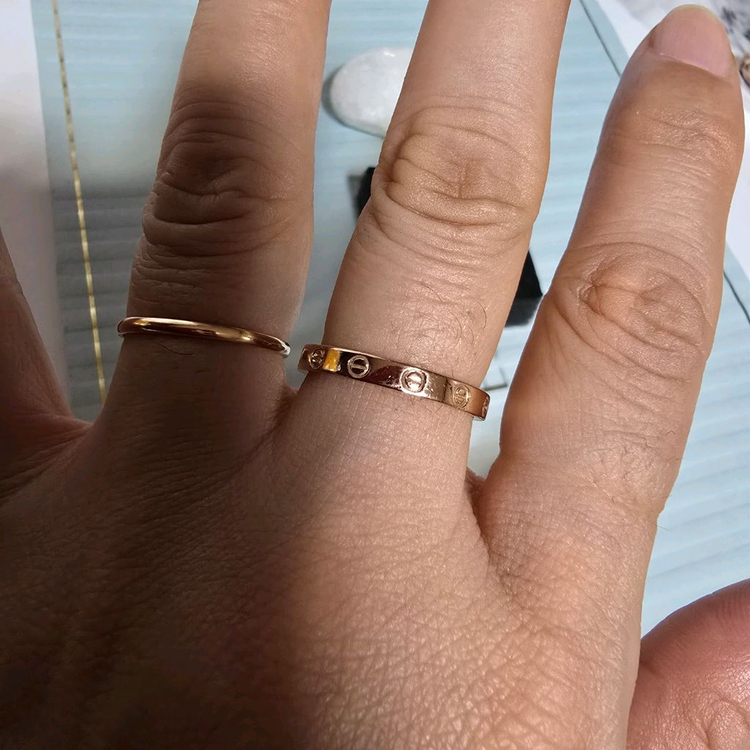 18k핑크골드 반지--8