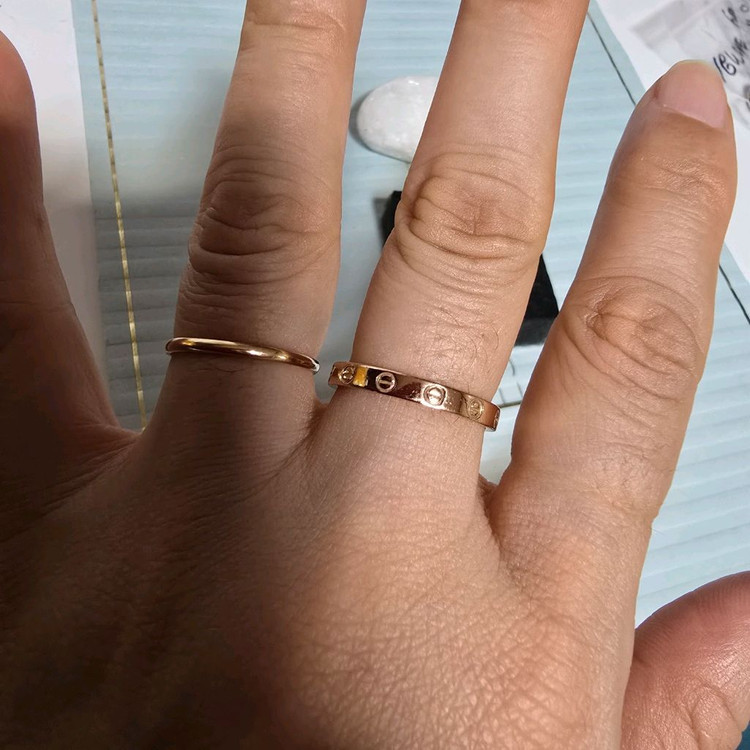 18k핑크골드 반지--9