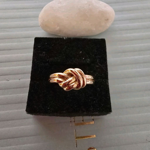 18k핑크골드 매듭 두줄반지