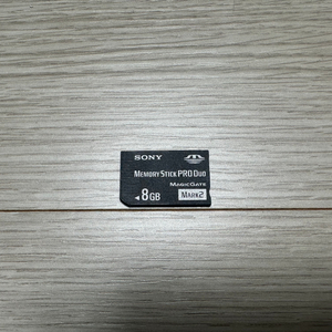 소니 메모리스틱 프로 듀오 MEMORY STICK PRO DUO MARK2 8GB 메모리카드 팝니다