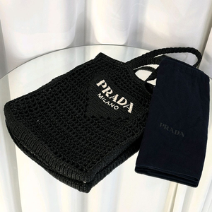 프라다 라피아 크로셰 네트 토트백 숄더백 1BG393