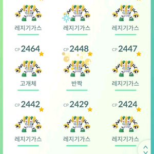 포켓몬고 레지 시리즈 대량판매