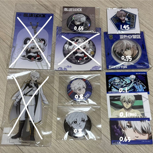 블루록 나기 레오 아크릴 뱃지 키링 스탠드 카드 파샤 웨하스 클리어카드 콜렉터즈 이미지