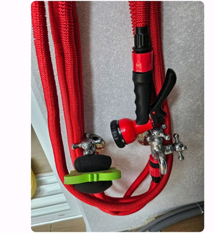 호수 베란다 욕실 세차 청소호수 신형 레드 매직호수7.5세트 #완전새거# 이미지