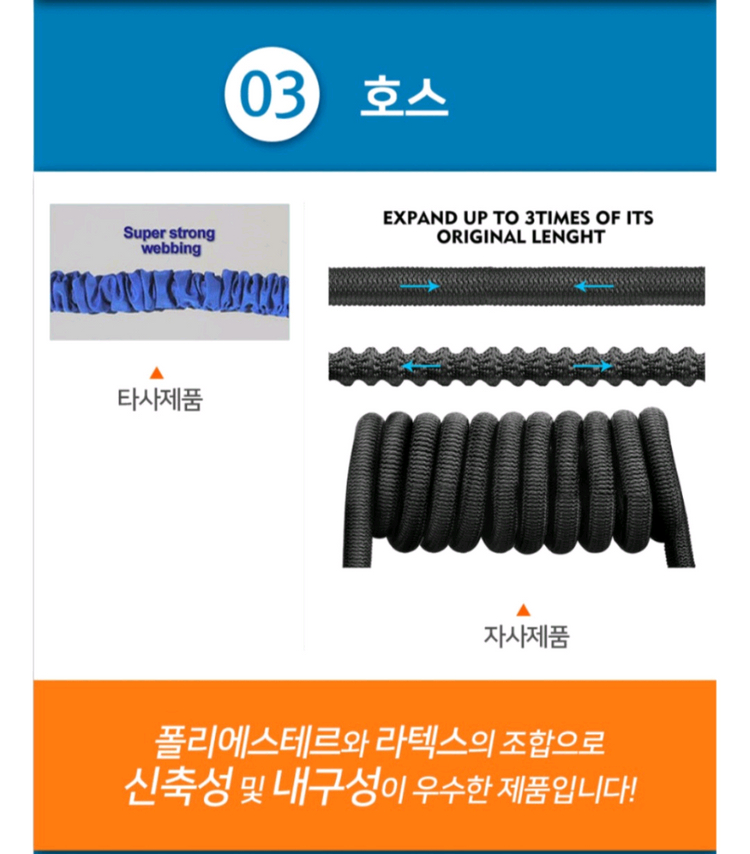 호수 베란다 욕실 세차 청소호수 신형 레드 매직호수7.5세트 #완전새거# 이미지