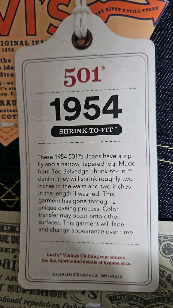 리바이스 LVC 1954 501 리지드 32x32--2