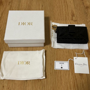 디올 레이디디올 자스민 아코디언 카드지갑 블랙