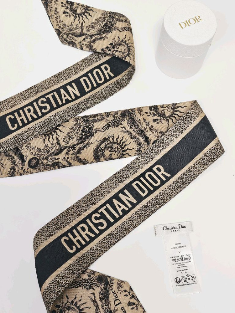 디올 투알 드 주이 솔레이 미차 스카프 - 베이지/블랙 이미지