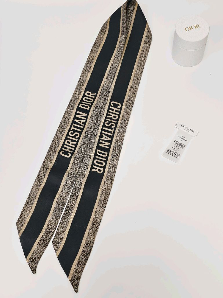 디올 투알 드 주이 솔레이 미차 스카프 - 베이지/블랙 이미지