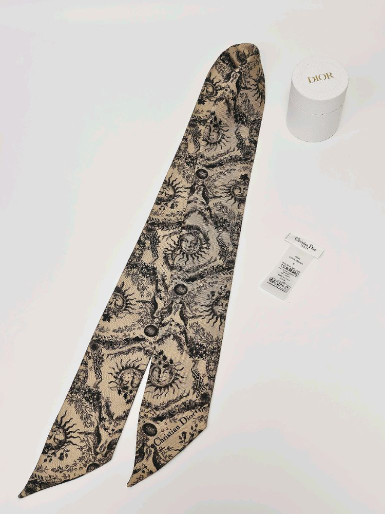 디올 투알 드 주이 솔레이 미차 스카프 - 베이지/블랙 이미지