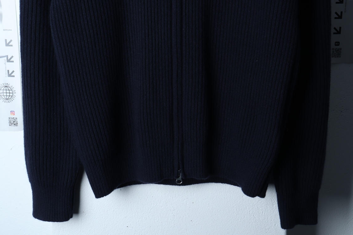 (L-XL) 인더로우 니트 가디건 집업 네이비--3