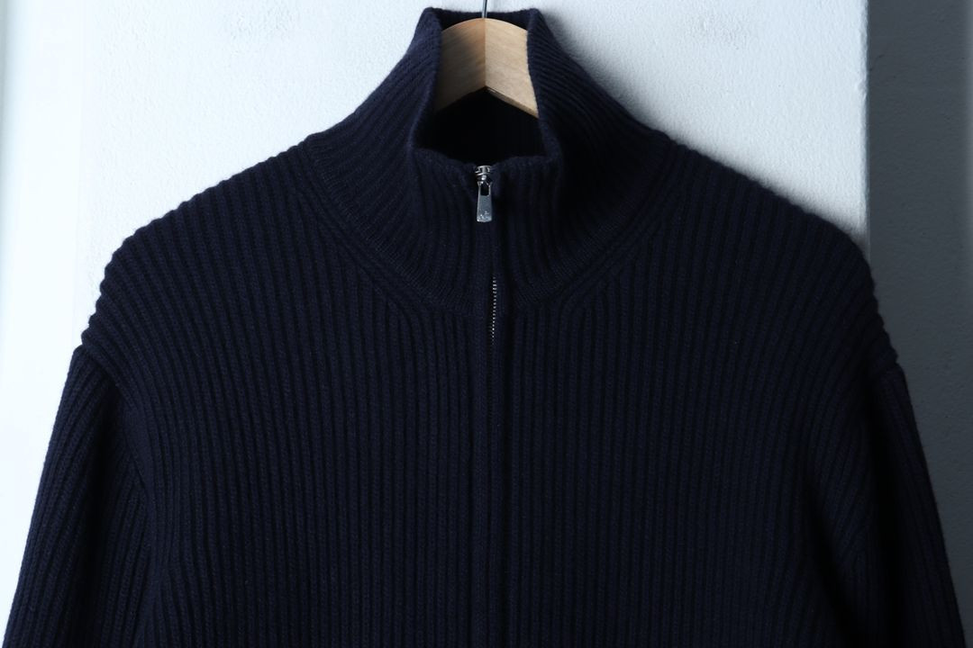 (L-XL) 인더로우 니트 가디건 집업 네이비--2