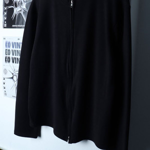 (M-L) 시그니처 니트 가디건 집업 투웨이 블랙