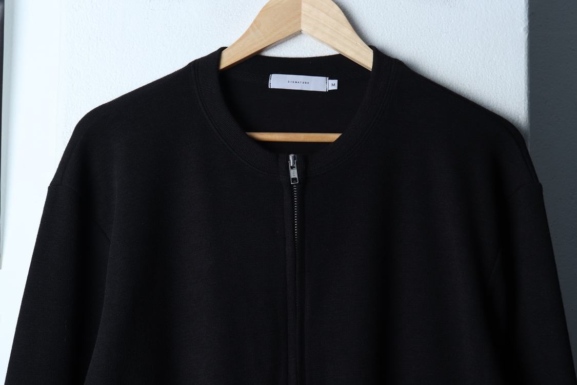 (M-L) 시그니처 니트 가디건 집업 투웨이 블랙--2
