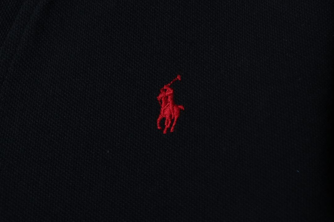 (F) 폴로 랄프로렌 니트 가디건 블랙 레드포니 면--4