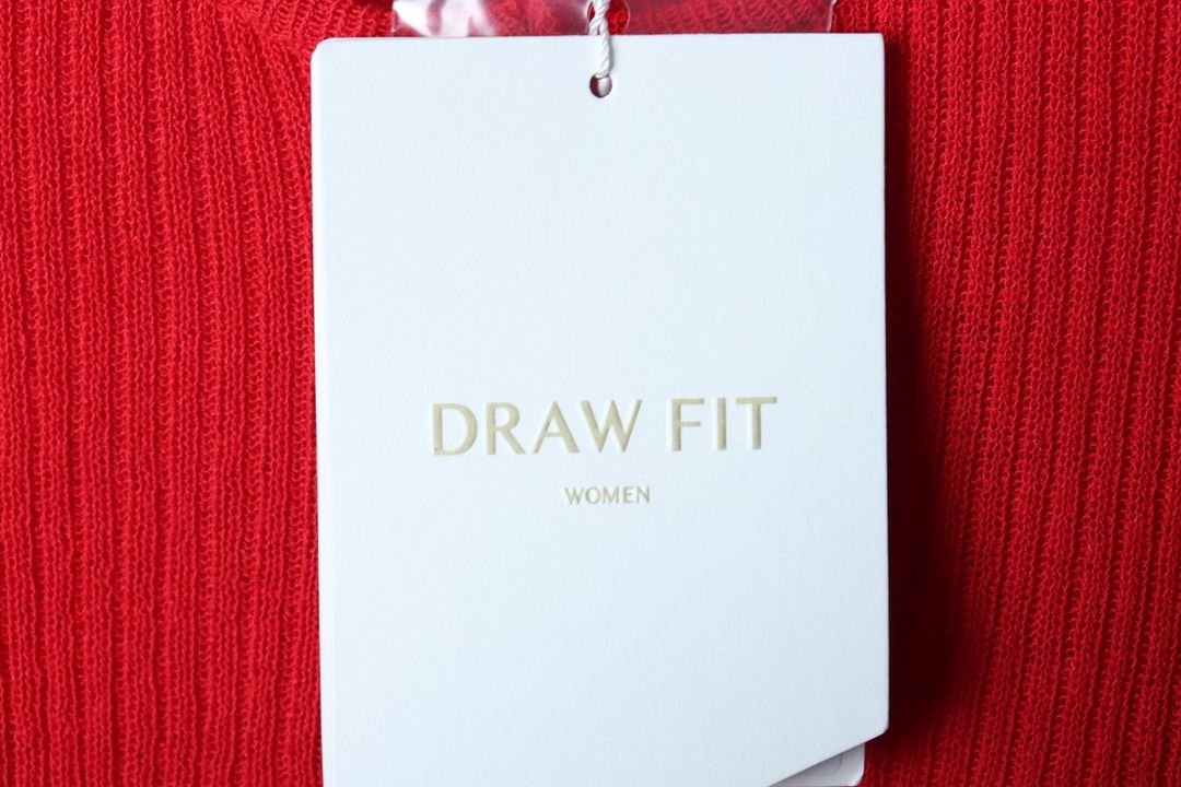 W(M) 드로우핏 니트 가디건 새상품 레드 골지 린넨--4