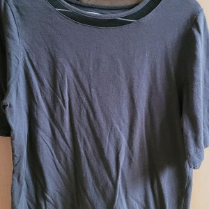 마쥬 매쉬 콤비 회색 티셔츠