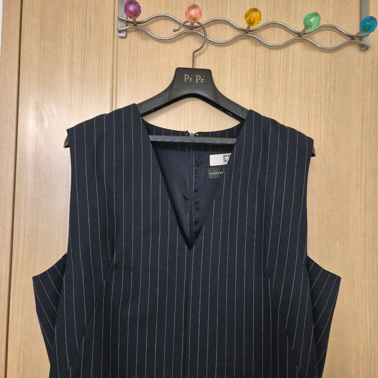 앤클라인 스트라이프 민소매 원피스 사이즈77--1