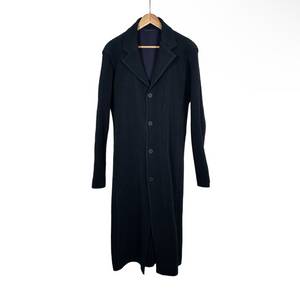 [4] 이세이미야케 옴므플리세 남성 플리츠 카르제 트렌치 롱코트 네이비 이미지