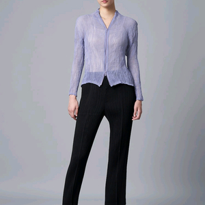 이세이미야케 쉬폰트위스트 집업가디건 &탑