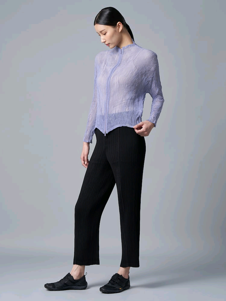 이세이미야케 쉬폰트위스트 집업가디건 &탑--2