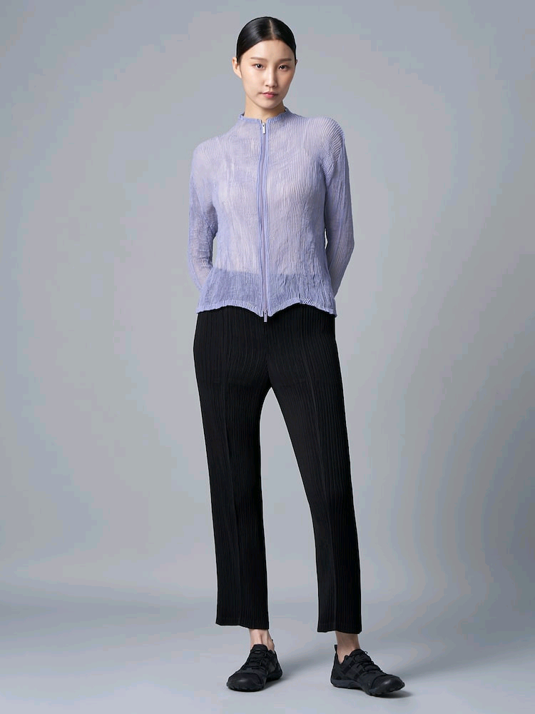 이세이미야케 쉬폰트위스트 집업가디건 &탑--3