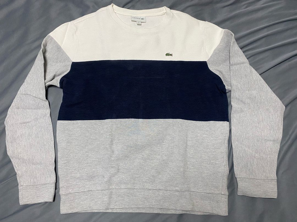 남성 라코스테 긴팔 티셔츠 5 라지 사이즈 Lacoste 100% 정품--0