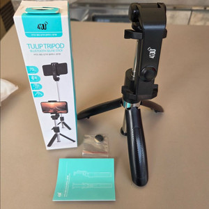 4YOU 튤립 삼각대 블루투스 셀카봉 블랙