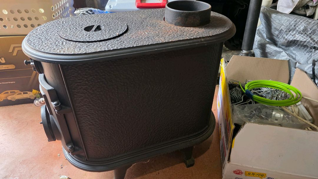 혼마 일제 주물난로 화목난로 이미지