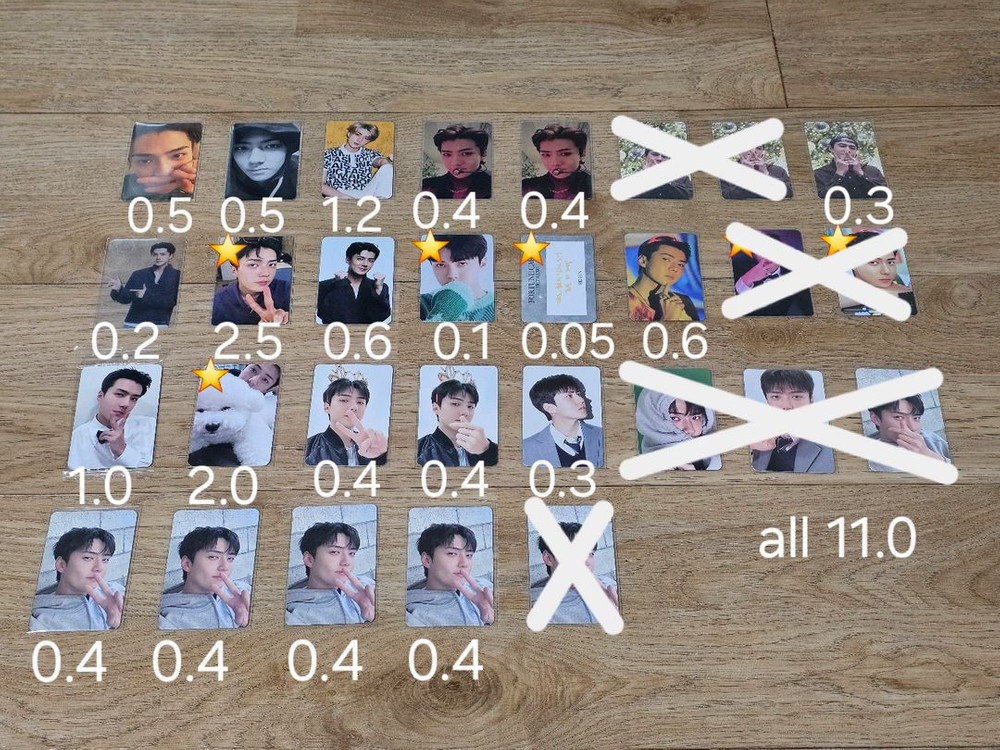 엑소 수호 시우민 백현 첸 찬열 디오 카이 세훈 동방신기 최강창민 슈주 려욱 포카 포토카드 이미지