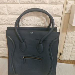 셀린느 러기지 미듐 네이비 토트백