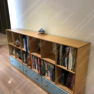 친환경 자작나무 원목 낮은 책장 수납장