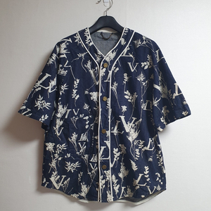 루이비통 플로럴 LV 패턴 반팔 셔츠자켓 M 네이비