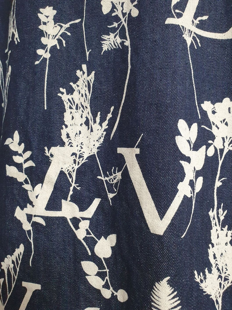 루이비통 플로럴 LV 패턴 반팔 셔츠자켓 M 네이비--5