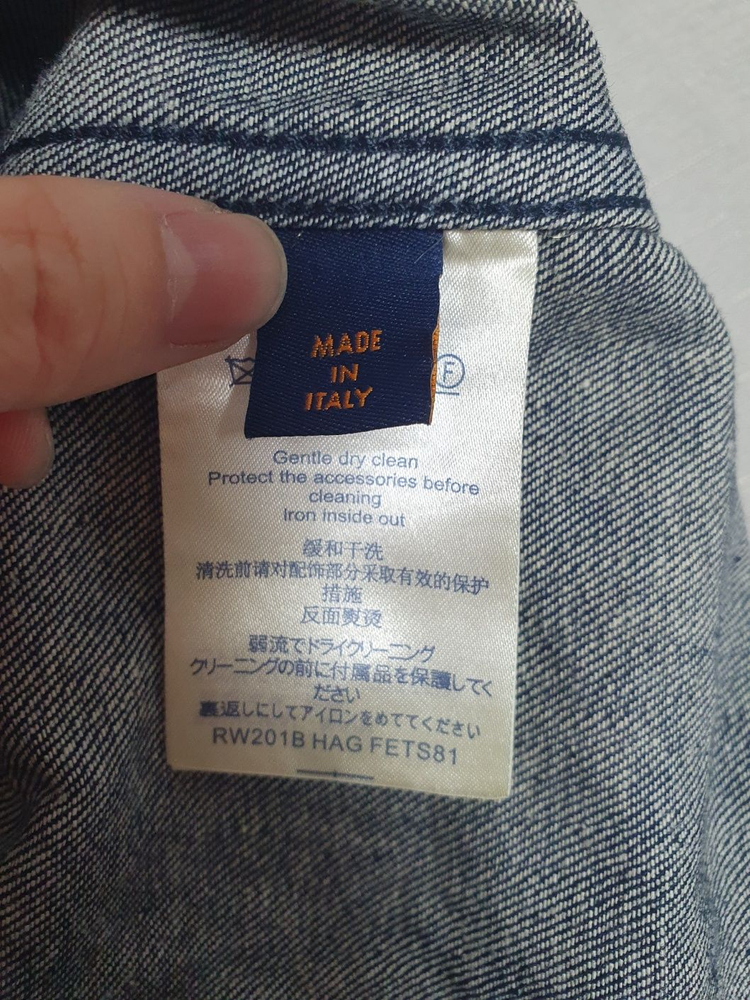 루이비통 플로럴 LV 패턴 반팔 셔츠자켓 M 네이비--8