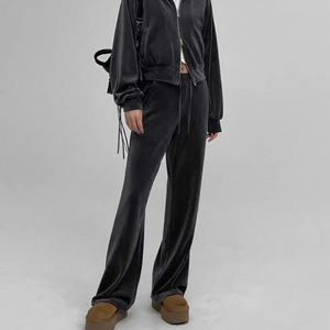 [2종 세트 일괄]블랙업 벨로아 후드집업 팬츠 세트 셋업 / 새상품