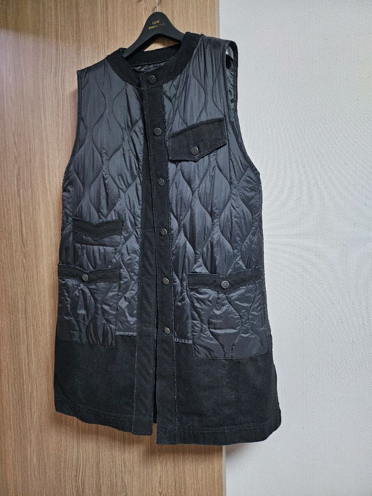 럭키슈에뜨 데님믹스 패디드 베스트--2