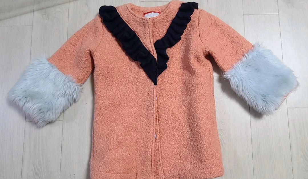 와들러 알파카 조끼 ,Ballerine en Papier 아동 뽀글이 코트 이미지