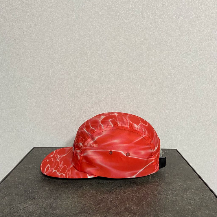 (OS) 슈프림 박스로고 캠프캡 모자 웨이브 레드--1