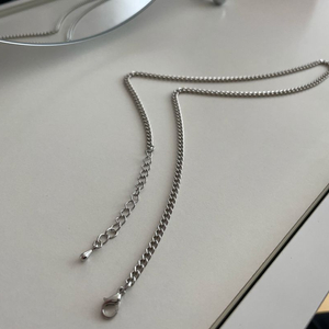 써지컬스틸 체인 목걸이 실버 줄 47cm