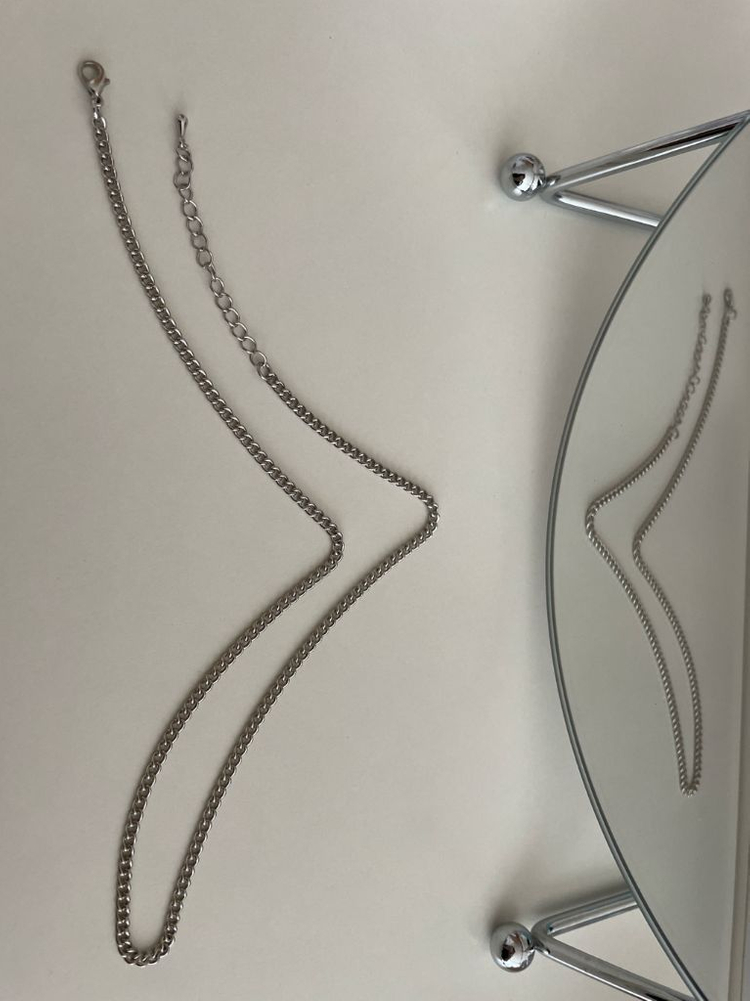 써지컬스틸 체인 목걸이 실버 줄 47cm--1