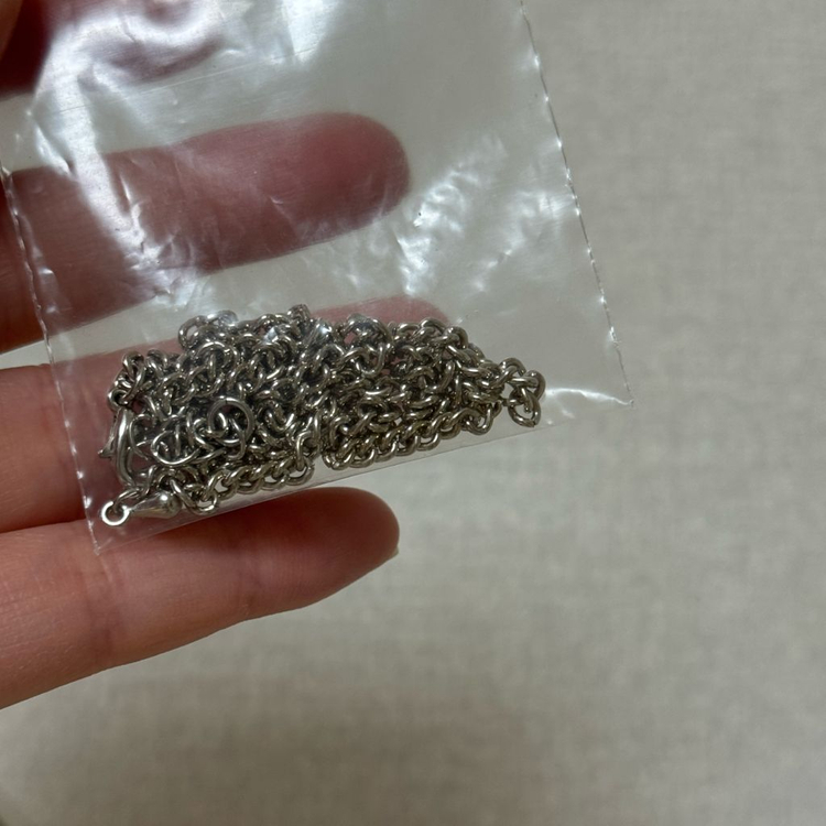 써지컬스틸 체인 목걸이 실버 줄 47cm--2