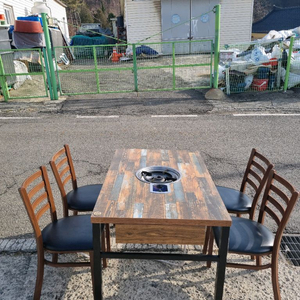 4인용 가스테이블 의자세트