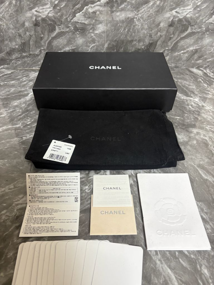 샤넬 클래식 캐비어 금장 핑크 펄 그라데이션 지퍼 장지갑--7