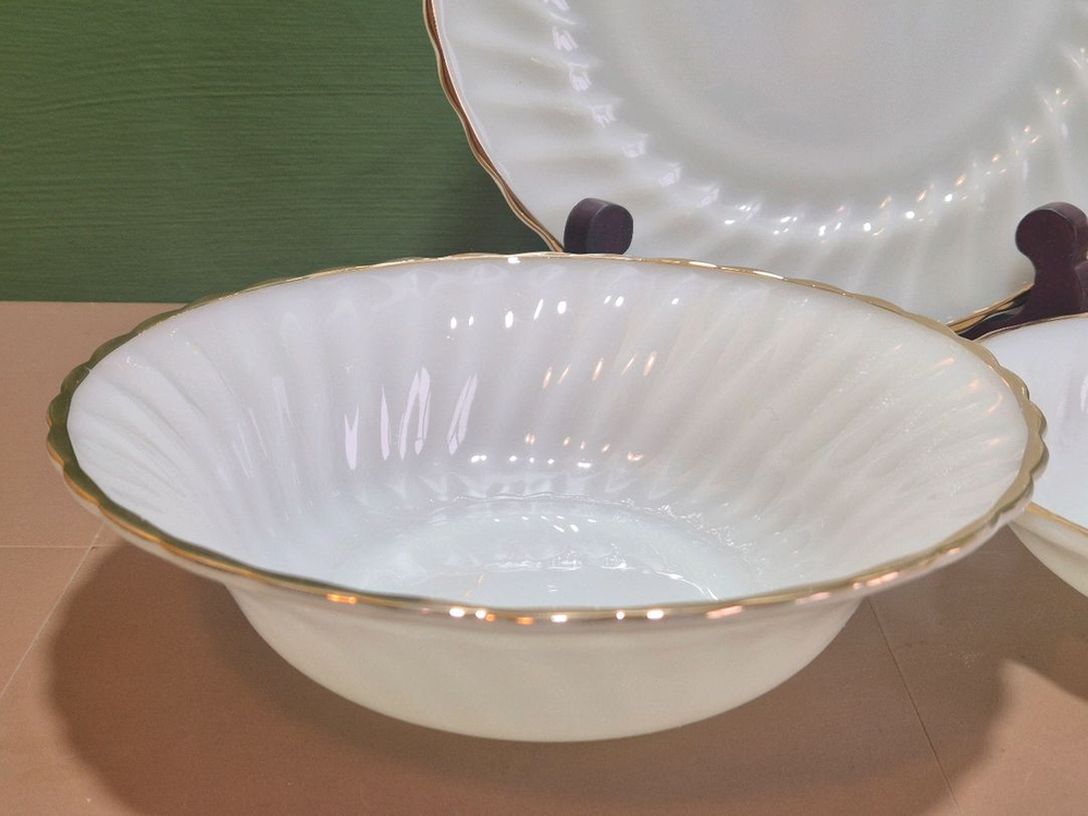 빈티지 U.S.A밀크글라스 앵커호킹.그릇들.미사용.개당가.--2