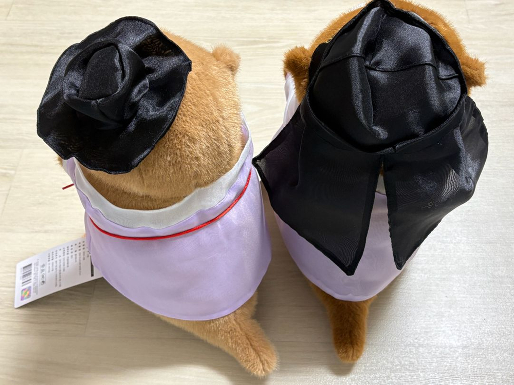 정품) 우소우소짱 브라운,다크브라운 한복 중형인형 새상품 이미지